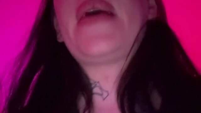 British Goth big tits striptease