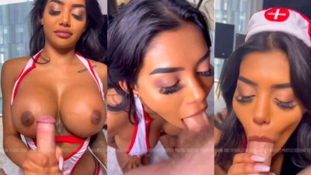 Nurshath Dulal Nurse Cosplay Deepthroat Blowjob Video