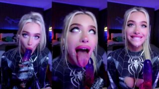 Ariesiatv Spidergirl ASMR JOI Dildo Blowjob Video Leaked