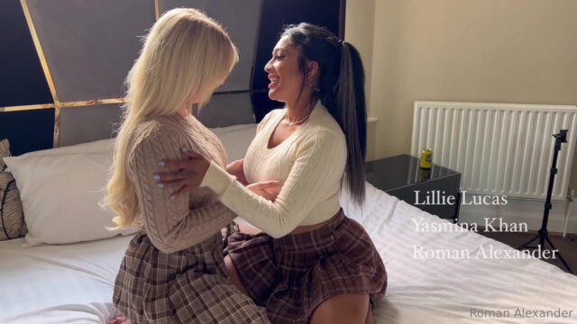 Lillie Lucas Having First Interracial Lesbian Threesome With Yasmina Khan