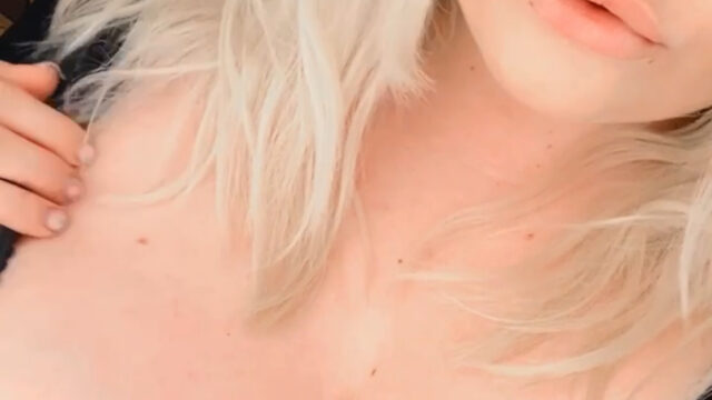 Big tit edie james flashes sheer bra