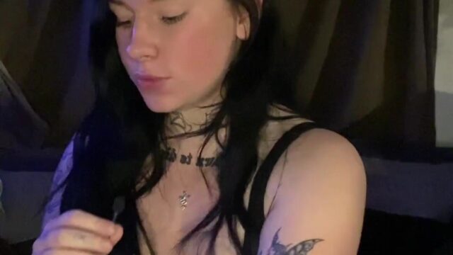 British Teen With Big Tits Eats Food