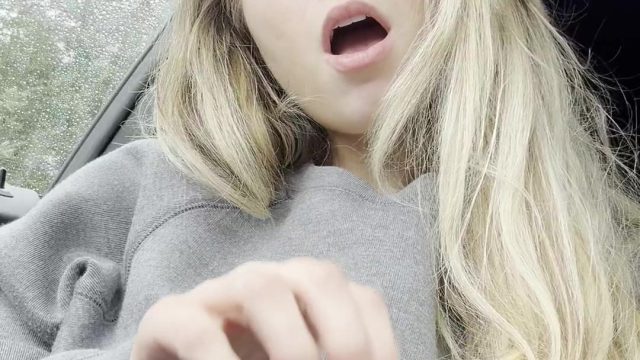 Ellie May Teases You Pretending Shes Giving Handjob POV Solo Car StripTease